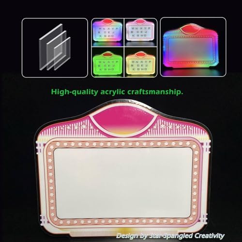 Bottle Presenter for Night Club, Bottle Service SignVip, Bottle Service Lights,Changeable Letters VIP Service with 4 Letter Sets & 2 Number Kit【Direct delivery from US Warehouse】,B