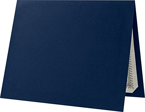 LUXPaper 9.5" x 12" Certificate Holders | Nautical Blue Linen | 100lb. Cover | 250 Qty