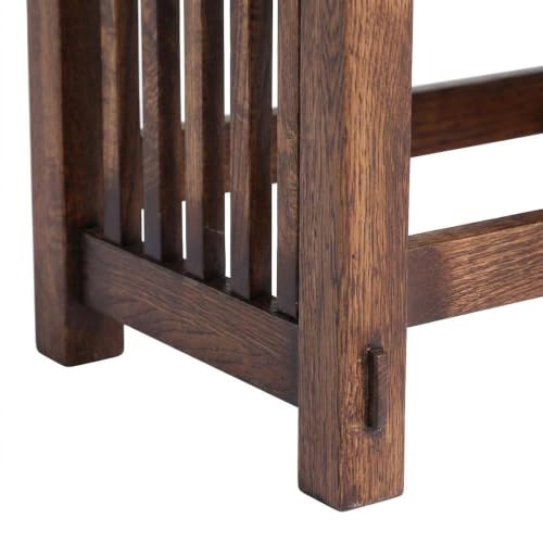 Starlight Canyon Home Solid Wood Foot Stool with Spindle Legs, Small Ottoman Footrest Hassock for Living Room or Couch Use, Walnut