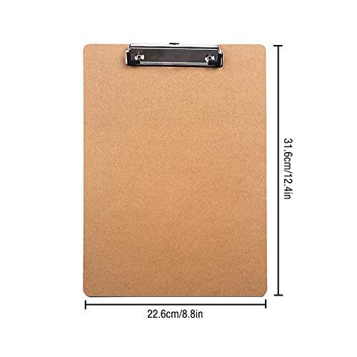 Clipboards Fiberboard er Can Be Hung Metal Clip Storage Clipboard Meeting Interview Record Writing Board for A4 Paper (5 Packs / 10 Packs) for Nurses, Students, Office (Size : 10 Pack) ()