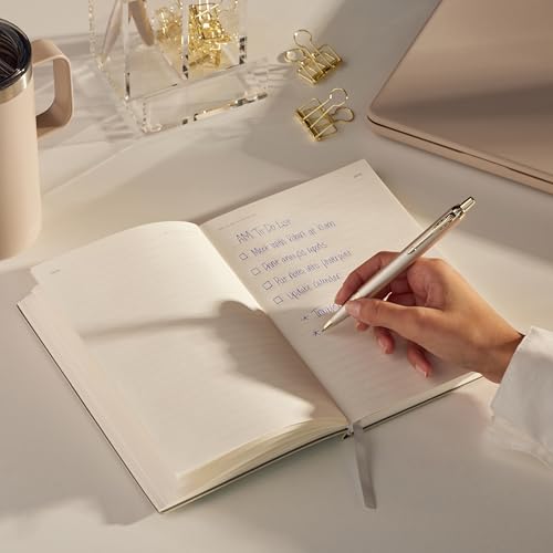 Parker IM Monochrome Ballpoint Pen Champagne Finish Medium Point Blue Ink Includes Gift Box