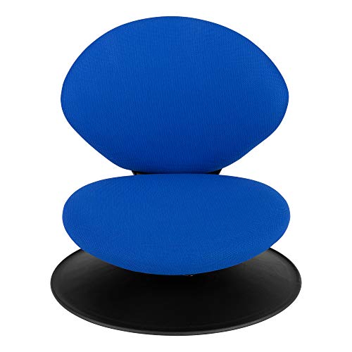 Norwood Commercial Furniture 360-Degree Swivel Padded Floor Chair with Back Rest for Teachers, Students, and Gamers, Blue
