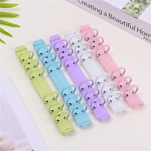 A5 ring binder Ring Binder Mechanism 6 Pieces A6 Loose Leaf Hole Metal Binding Clip Office Stationery DIY Accessories(A6-20mm-gold)
