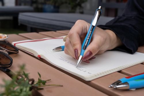 Schneider Slider Rave XB (Extra Broad) Ballpoint Pen, Refillable + Retractable, 1.4 mm, Light Blue Barrel, Black Ink, Box of 5 Pens (132501)