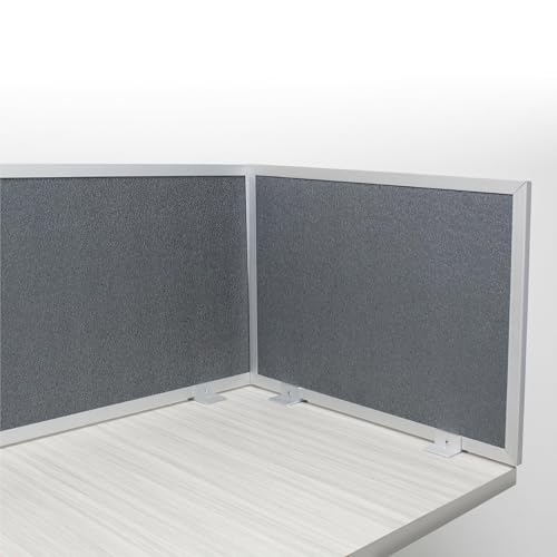 OBEX Acoustic Mounted Screen Privacy Panel Table Top Separator, Sound Blocking Desk Divider (Graphite, 24" X 72")