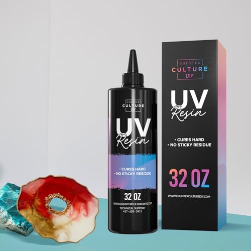Counter Culture DIY Clear UV Resin for Jewelry and Crafts, 32 oz