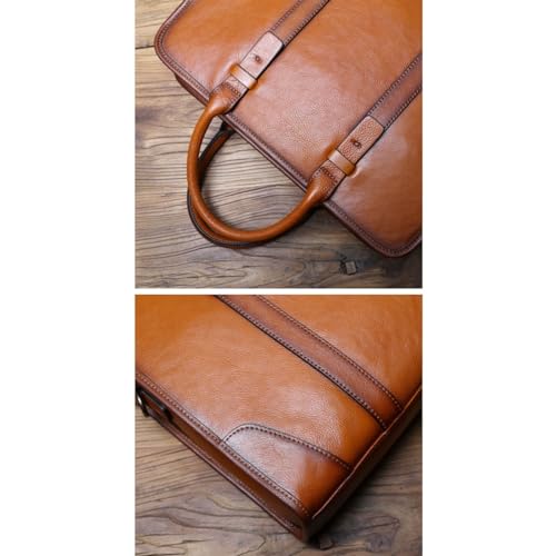 STBTOO Handbags Briefcases Men's Leather Shoulder Bags Messenger Bags Laptop Bags Luggage Bags Carrying Cases Totes(Black)