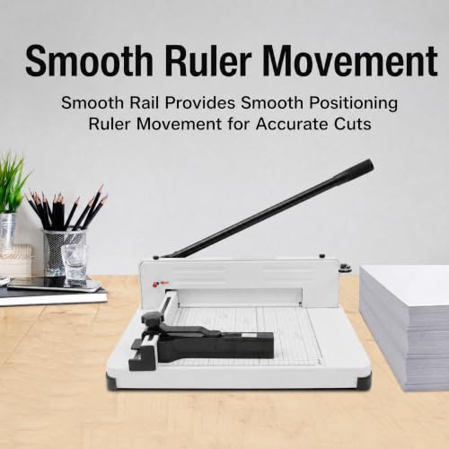 Guillotine Paper Cutter Heavy Duty 400 Sheet Capacity, 12 Inch Paper Cutter