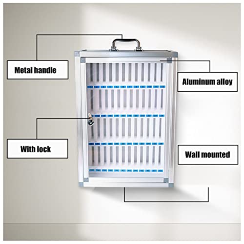 JOMRTS 60 Slots Phone Storage Cabinet Aluminum Alloy Wall Phone Box with Lock Pocket Chart Cell Phone Holder for Classroom Factory (12)