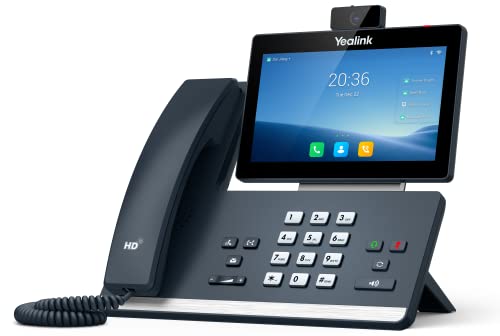 YEALINK T58W-C 16 Line IP HD Android Phone with HD Camera, 7' colour touch screen, HD voice, Dual Gig Ports, Built-in Bluetooth& Wifi, USB 2.0