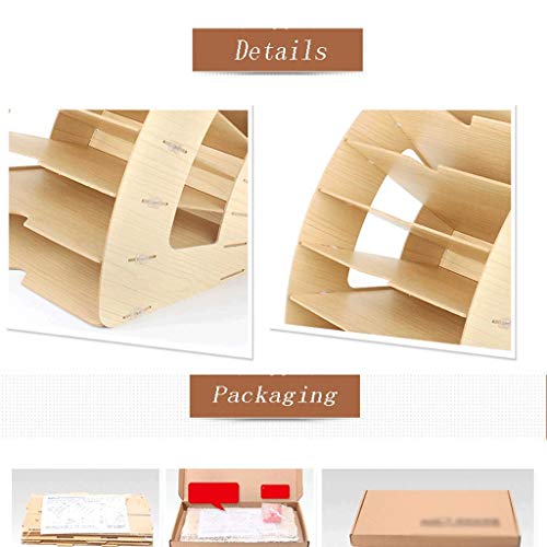 File Manager- Desktop Folder Organizer,Fan Shaped Rack,Mail Magazine Paper Holder, 6 Slot Desk Space Saving