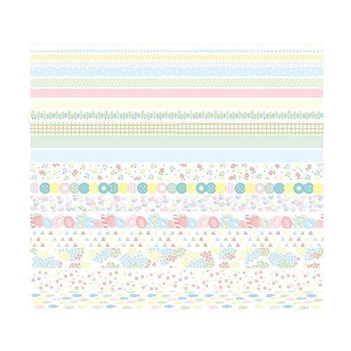 QERTYHJK 20 Pcs Washi Tape Rainbow Flower Art Decorative Adhesive DIY Scrapbooking Sticker