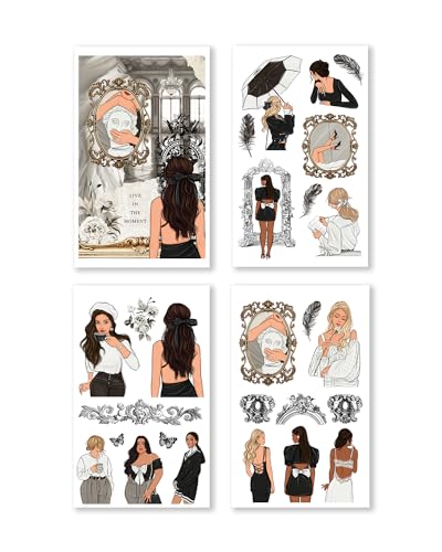 Rongrong Live in the Moment Planner Stickers Book for Planners, Calendars and Journals – Aesthetic Premium Quality Stickers – Scrapbook Accessories – 24 Pages