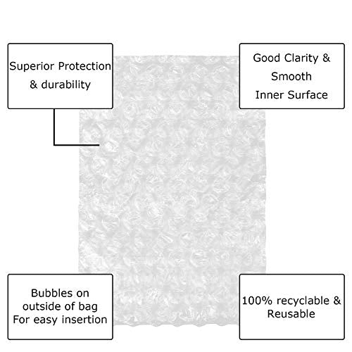 200 Pack 4x6 Inch Bubble Cushion Wrap Bags for Shipping Packing Small Clear Bubble Out Pouches Double Walled Bubble Cushioning Bags for Moving Storage