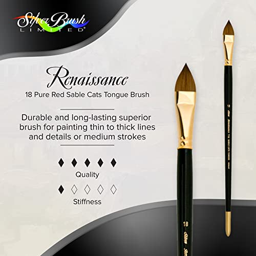 Silver Brush Limited Renaissance Cats Tongue Oil Paintbrush, Size 18