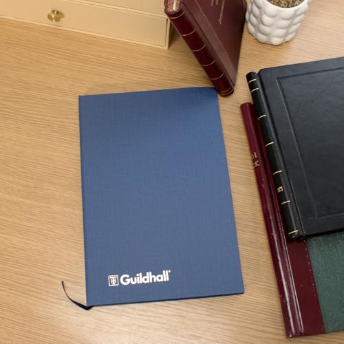 Exacompta Guildhall Account Book, 298x203mm, 6 Cash Columns, Blue