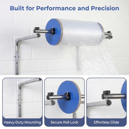 Wall Mount Bubble Wrap Dispenser, Heavy Duty Foam Wrap Roll Holder