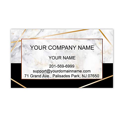 Custom Premium Business Cards, (250pcs to 2,500pcs) - Printed on 16pt(350gsm) or14pt (308gsm) Classic matte paper, Made in The USA (Marble Half)