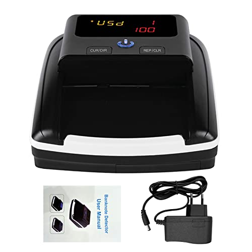 Portable Counterfeit Banknote Detector LCD Display Fast Counting