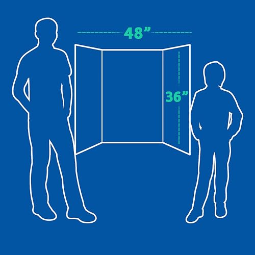 Flipside Products 36” x 48” Project Boards for Presentations, Science Fair, School Projects, Event Displays and Trifold Picture Board, Proudly Made in USA - Assorted Colors - 10 Pack