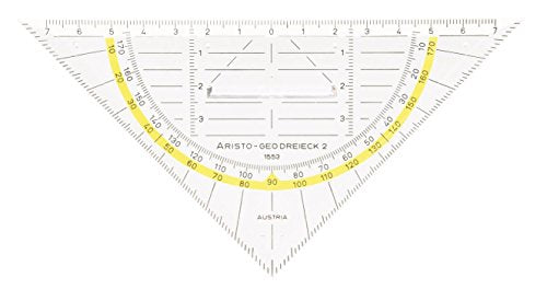 Aristo AR1553 Protractor Triangle with Grip Set of 10