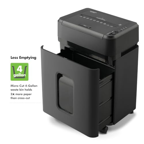 Aurora Professional Grade AU110MA 110-Sheet Auto Feed Micro-Cut Paper and Credit Card Shredder with 4 Gallon Pullout Basket / 30 Minutes/Security Level P-4