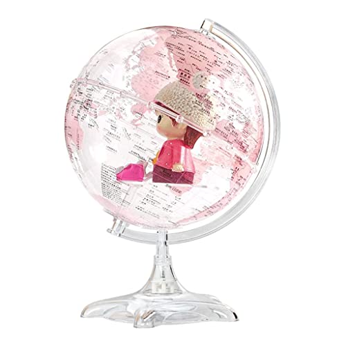 POCHY Practical Globe Educational Globes Easy to Read Geographic Globes Automatically 360° Rotate World Globes Suitable for All Ages Beautifully Decor