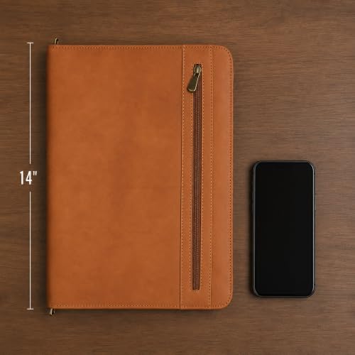 Sarge Leather Co. Exitoso Zippered Portfolio, Top Grain Leather (SLC-604)