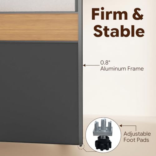 Gguileb Cubicle Desk with Privacy Partitions (1 Person, w/cab.)