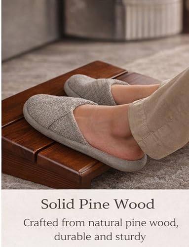 GAQ33T Solid Wood Under Desk Foot Rest,
