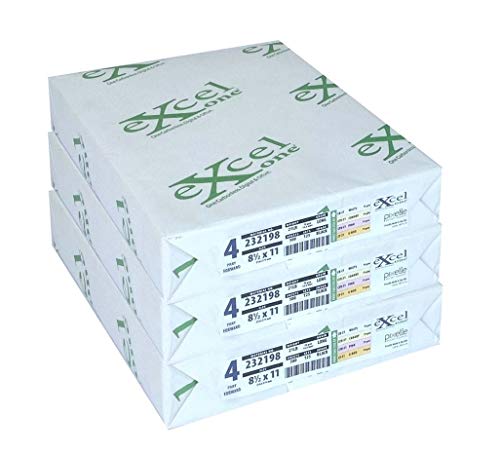 Excel One™ Carbonless 4-Part Forward Paper (White/Canary/Pink/Gold), 8.5" x 11" (232198) - 125 Sets Per Ream - Three (3) Reams (375 Sets)