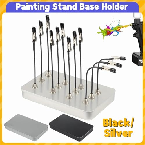 1Set Modeling Tools Clip Sticks Magnetic Bendable Stand Base(Silver)