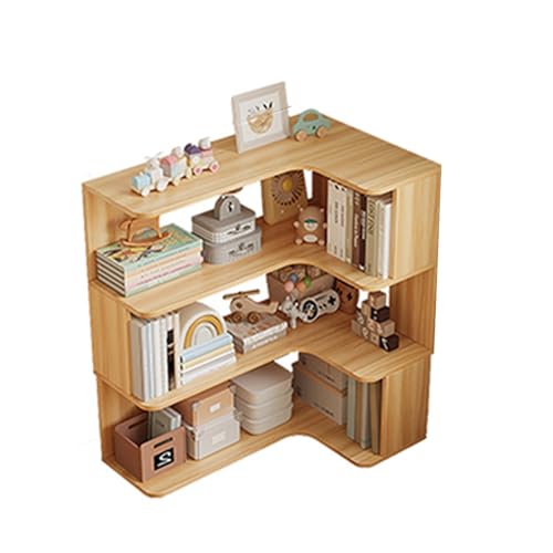 LWZQRVCT Corner Bookshelf,Display Storage Organiser Shelving Unit, Bookshelf Storage Display Rack Bookcase Bookshelf for Living Room Bedroom Home Office(90x60x96cm)