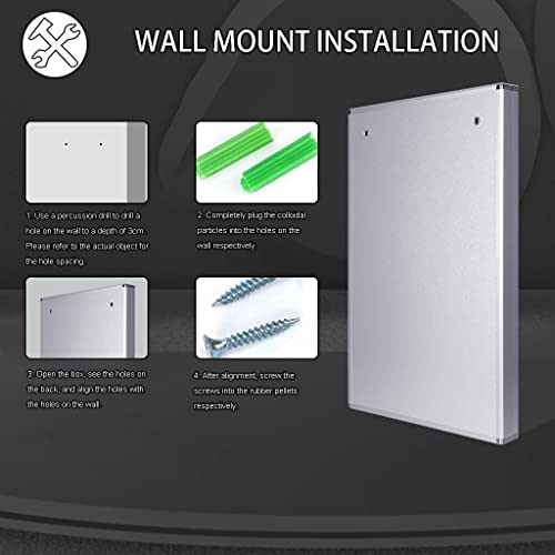 xdgFHsy Home Wall-Mounted Small Key Cabinet(24-Keys)