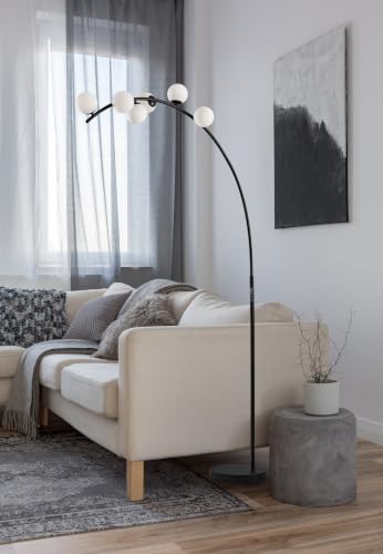 Adesso Black LED Arc Lamp with Circadian Switch