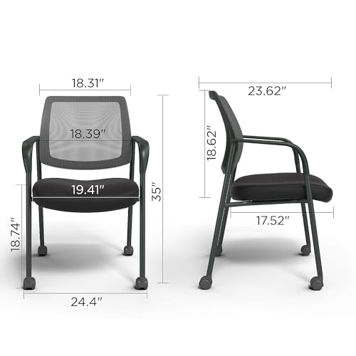 Staples Guest & Reception Chair, Mesh, Black, Lightweight