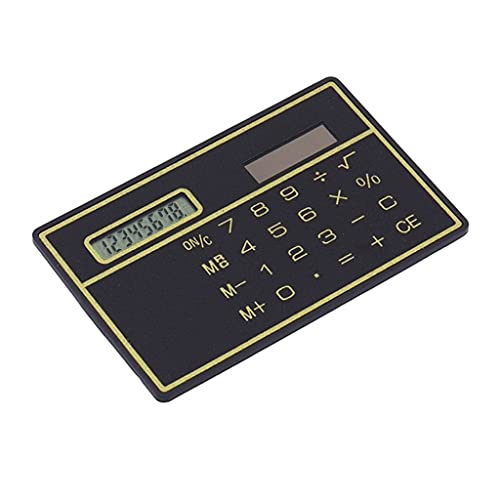 NSUQOA 8 Digit Solar Power Calculator with Touch Screen Credit Card Design Portable Mini for Business School(E)