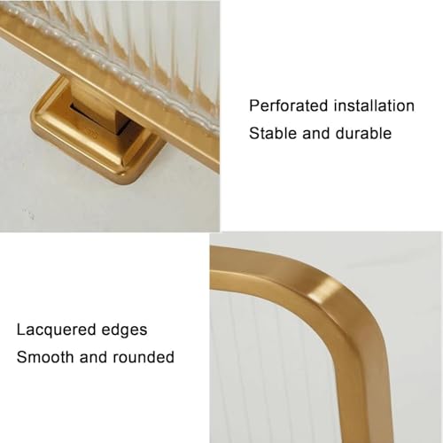Restaurant Glass Decorative Partitions Striped Design Semi Privacy Bar Divider 30/50cm Low Fence,One Color-50x50cm
