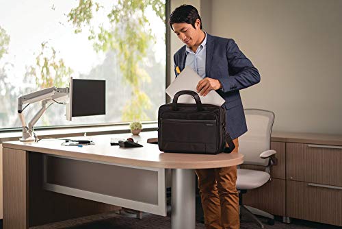 Kensington Briefcase Laptop Bag, Black, 16.5" x 18.3" x 6"
