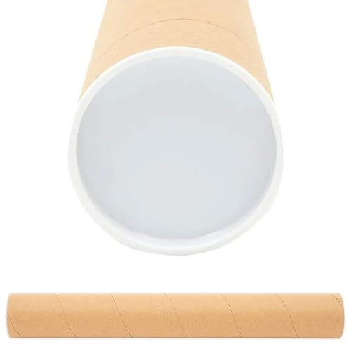supplyhut 20 - 2" x 36" Round Cardboard Shipping Mailing Tube Tubes With End Caps