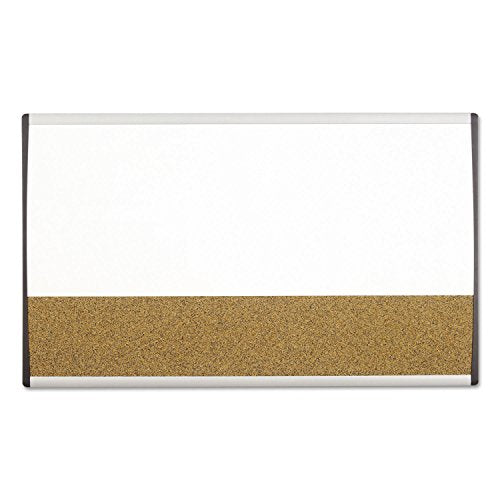 Quartet Arc Cubicle Combination Board, 30" x 18", Whiteboard/Cork Surface, Aluminum Frame (ARCCB3018)