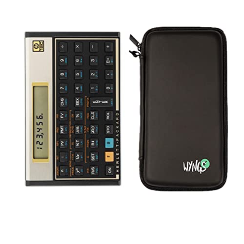 HP 12C Financial Calculator + WYNGS Protective Case Black