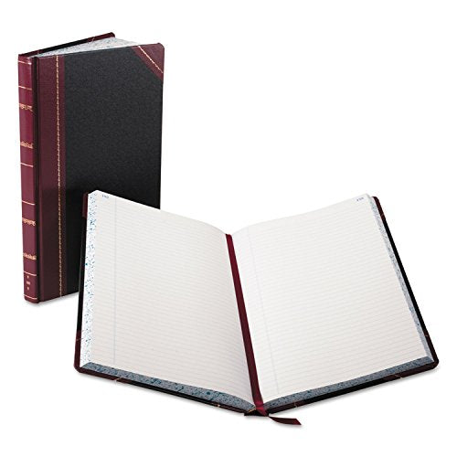 Boorum & Pease 9300R Record/Account Book, Black/Red Cover, 300 Pages, 14 1/8 x 8 5/8
