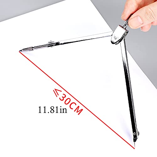 Compasses Math Geometry Kit Metal Compass with Wheel Geometry Precision Tool for Student Circle Drawing Tool with Storage Box Technical Drawing Supplies (Size : 5) ()