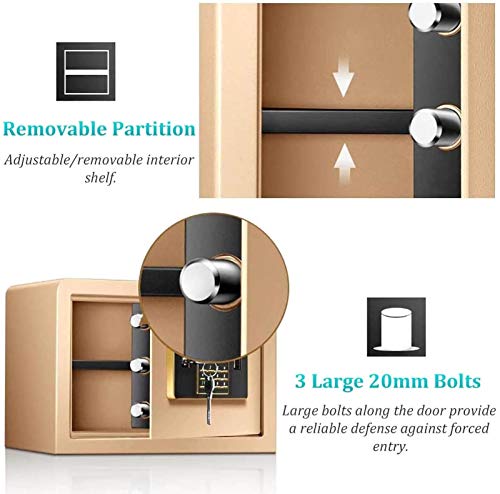 ntumLeap Safe Safe Box Electronic Digital Security Safes Steel Construction Hidden with Lock Wall Or Cabinet Anchoring Design for Home Office Hotel Business Safe,