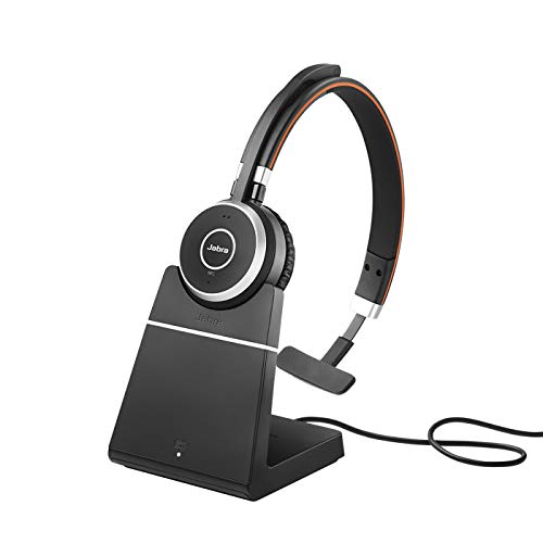 Jabra Evolve 65 Mono UC, Charging Stand & Link 370 - Professional Unified Communicaton Headset