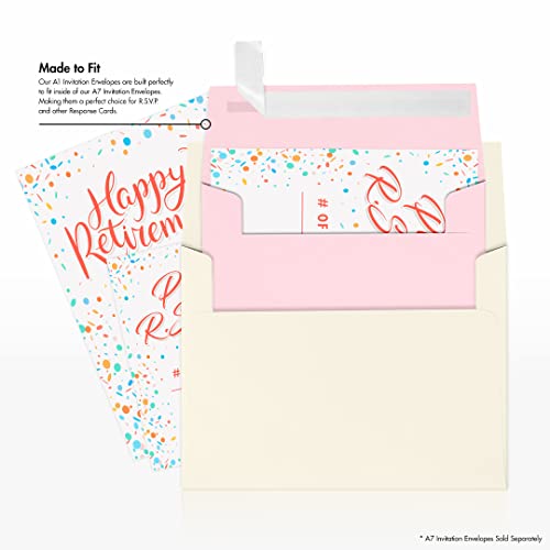 LUXPaper 4Bar A1 Invitation Envelopes | Peel & Press | 3 5/8" x 5 1/8" | Candy Pink | 80lb. Text | 1,000 Qty