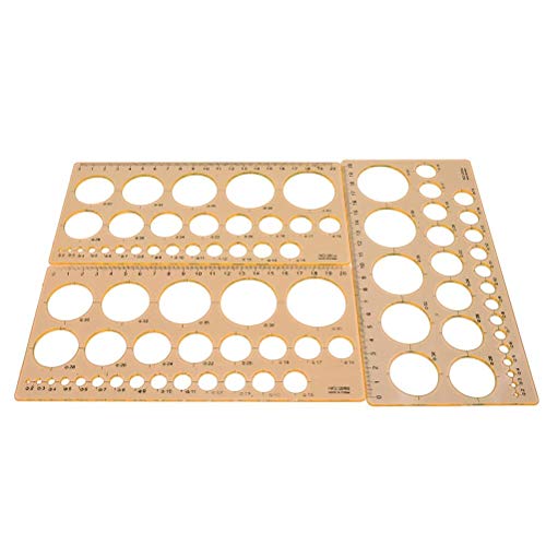 TEDILUVI 1Pc Ruler Template Kit Circle Size Paper Craft Creative Rulers Tool DIY School Office Suppliers Random Color