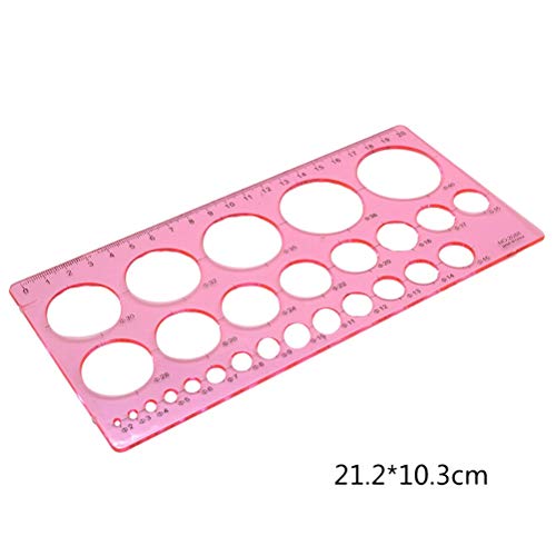 TEDILUVI 1Pc Ruler Template Kit Circle Size Paper Craft Creative Rulers Tool DIY School Office Suppliers Random Color