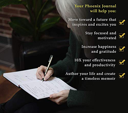 The Phoenix Journal - Quarterly Goal Planner, Daily Planner Journal & Organizer for Goal Setting, Productivity & Focus - Undated 12 Week Planner, Weekly & Monthly Planning, Habit Tracking - Hardcover (Classic)
